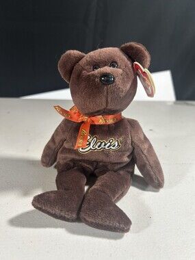 ELVIS Reese’s Coco BEANIE BABY Chocolate Ty Bear 2007 RETIRED Original Plush